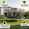 Trampolina ogrodowa XXXL dla dzieci HyperMotion - 430 cm 14FT - z drabinką i siatką wewnętrzną - do domu i ogrodu - 150kg max